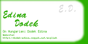 edina dodek business card